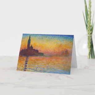 Claude Monet - San Giorgio Maggiore at Dusk Card