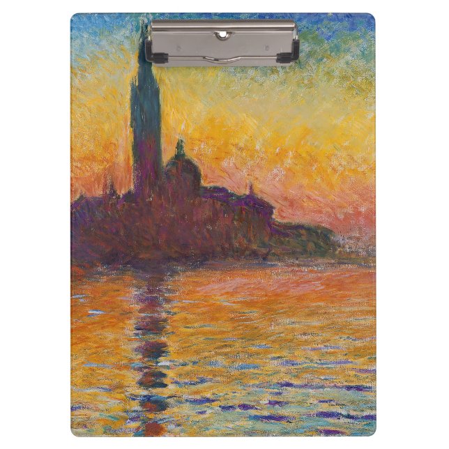 Claude Monet - San Giorgio Maggiore at Dusk Clipboard (Front)