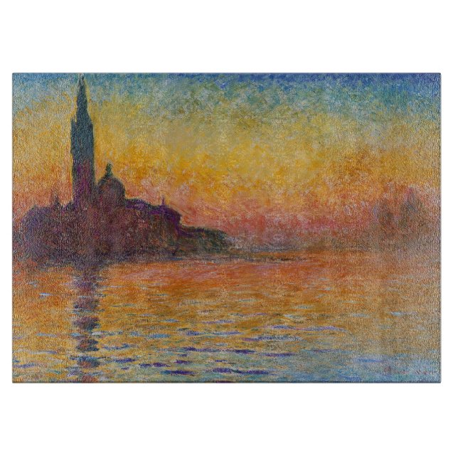Claude Monet - San Giorgio Maggiore at Dusk Cutting Board (Front)