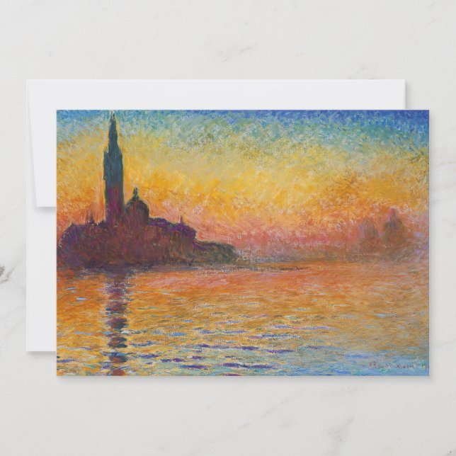 Claude Monet - San Giorgio Maggiore at Dusk Invitation (Front)