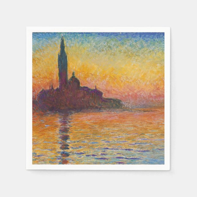 Claude Monet - San Giorgio Maggiore at Dusk Napkin (Front)