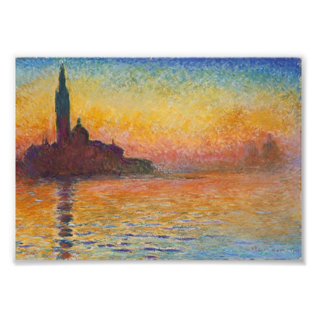 Claude Monet - San Giorgio Maggiore at Dusk Photo Print (Front)