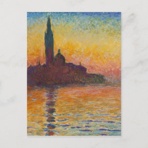Claude Monet - San Giorgio Maggiore at Dusk Postcard