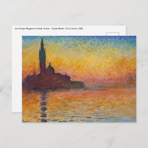 Claude Monet - San Giorgio Maggiore at Dusk Postcard