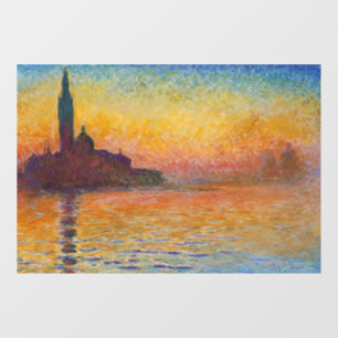 Claude Monet - San Giorgio Maggiore at Dusk Window Cling