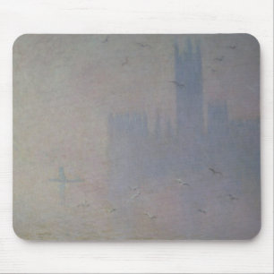 Claude Monet Seagulls over Houses of Parliament Mouse Mat