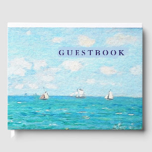 Claude Monet Seascape At Saint-Adresse Fine Art Guest Book