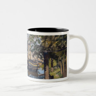 Claude Monet Seine at Rouen, 1872 Two-Tone Coffee Mug
