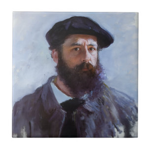 Claude Monet, Self-Portrait with a Beret, Tile