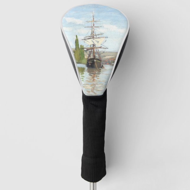 Claude Monet. Ships Riding on the Seine at Rouen Golf Head Cover (Front)