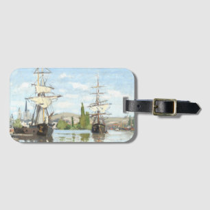 Claude Monet. Ships Riding on the Seine at Rouen Luggage Tag