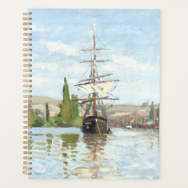 Claude Monet. Ships Riding on the Seine at Rouen Planner (Front)