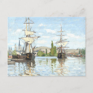 Claude Monet. Ships Riding on the Seine at Rouen Postcard
