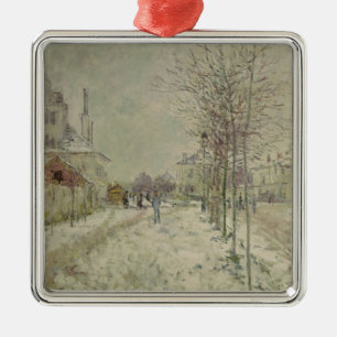 Claude Monet Snow Effect Metal Tree Decoration