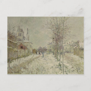 Claude Monet   Snow Effect Postcard