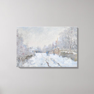 Claude Monet - Snow Scene at Argenteuil Canvas Print