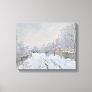Claude Monet - Snow Scene at Argenteuil Canvas Print
