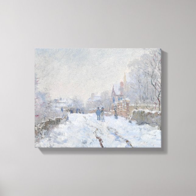 Claude Monet - Snow Scene at Argenteuil Canvas Print (Front)