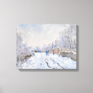 Claude Monet - Snow Scene at Argenteuil Canvas Print