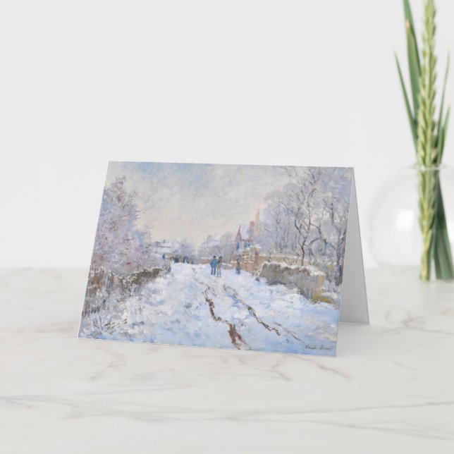 Claude Monet - Snow Scene at Argenteuil Card (Front)