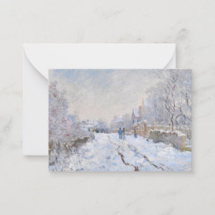 Claude Monet - Snow Scene at Argenteuil Card