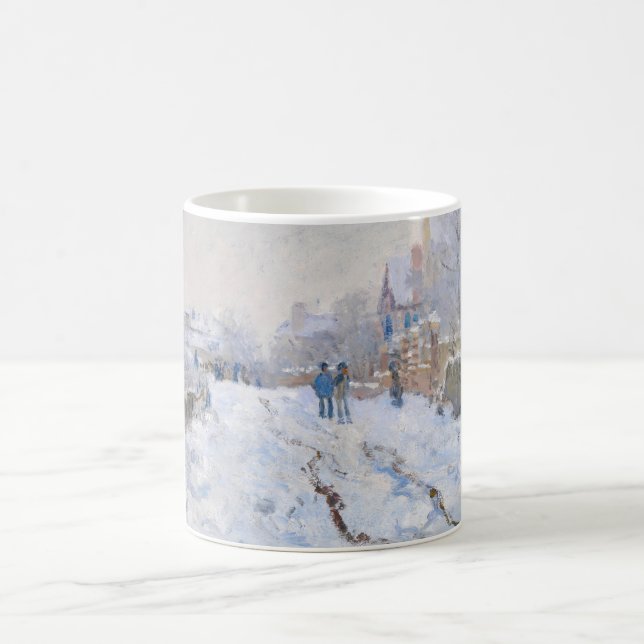 Claude Monet - Snow Scene at Argenteuil Coffee Mug (Center)