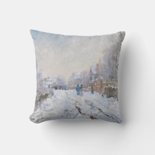 Claude Monet - Snow Scene at Argenteuil Cushion