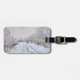 Claude Monet - Snow Scene at Argenteuil Hanging Luggage Tag