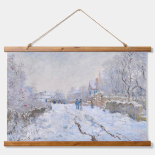 Claude Monet - Snow Scene at Argenteuil Hanging Tapestry