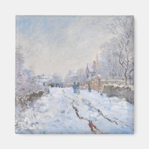 Claude Monet - Snow Scene at Argenteuil Magnet