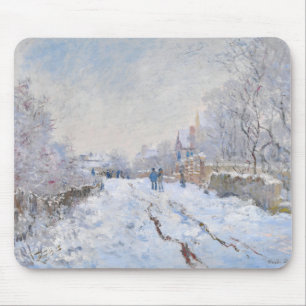 Claude Monet - Snow Scene at Argenteuil Mouse Mat