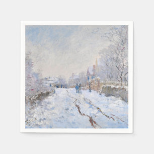 Claude Monet - Snow Scene at Argenteuil Napkin