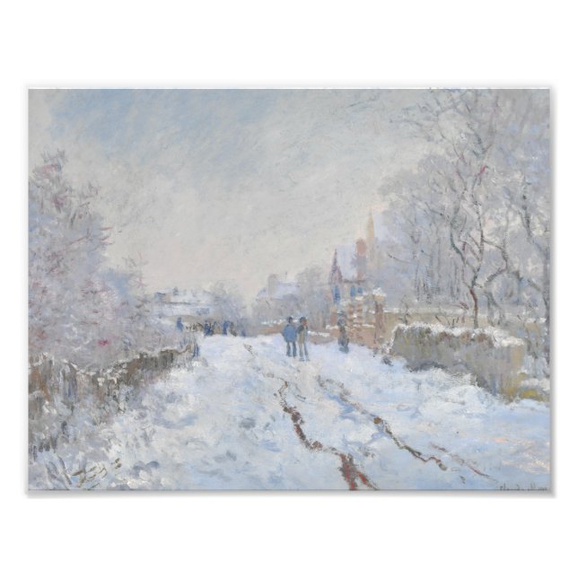 Claude Monet - Snow Scene at Argenteuil Photo Print (Front)