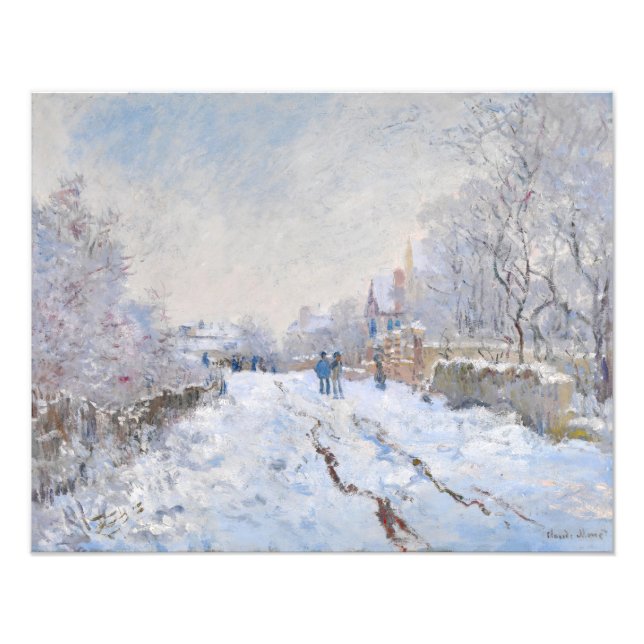 Claude Monet - Snow Scene at Argenteuil Photo Print (Front)