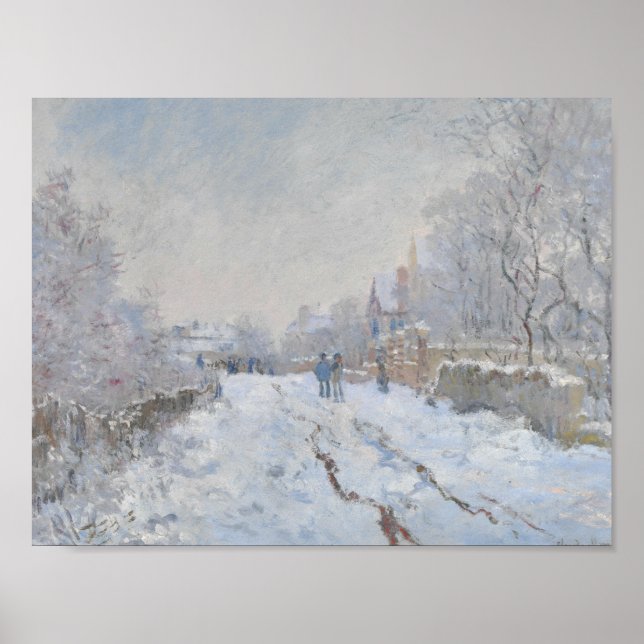 Claude Monet - Snow Scene at Argenteuil Poster (Front)