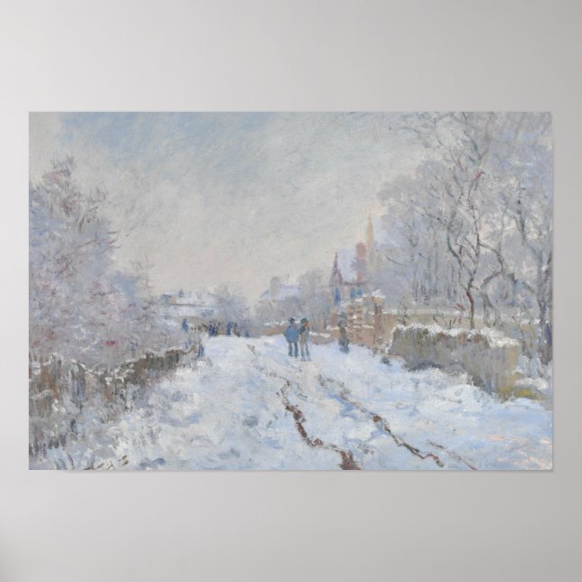 Claude Monet - Snow Scene at Argenteuil Poster (Front)