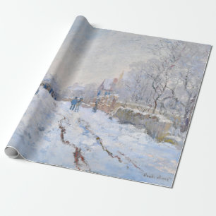 Claude Monet - Snow Scene at Argenteuil Wrapping Paper