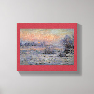 Claude Monet Soleil d'hiver à Lavacourt Wintersun Canvas Print
