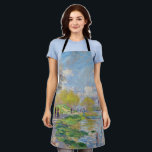 Claude Monet - Spring by the Seine Apron<br><div class="desc">Spring by the Seine - Claude Monet,  1875</div>
