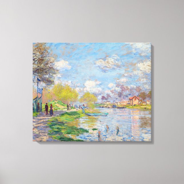 Claude Monet - Spring by the Seine Canvas Print (Front)