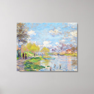 Claude Monet - Spring by the Seine Canvas Print