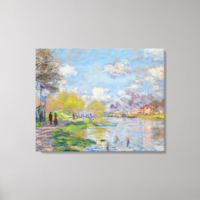 Claude Monet - Spring by the Seine Canvas Print (Front)