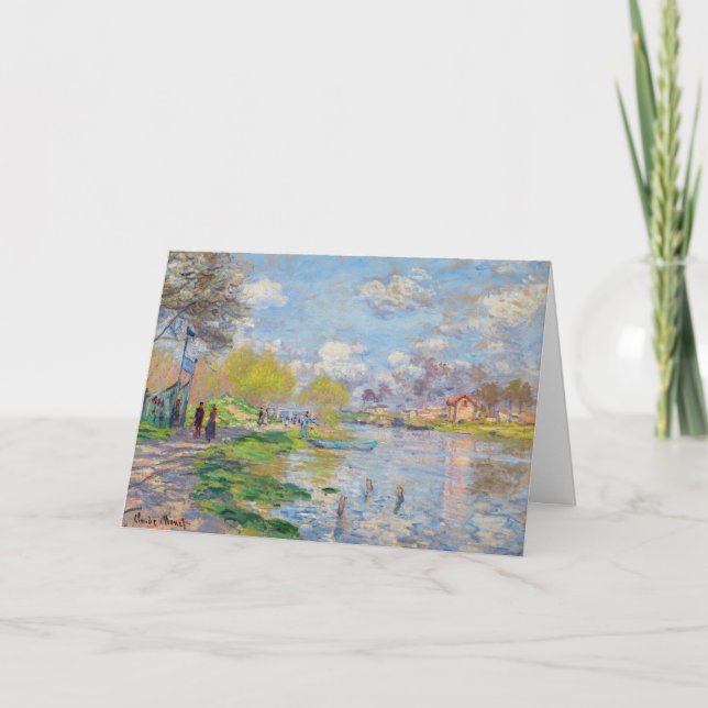 Claude Monet - Spring by the Seine Card (Front)