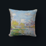Claude Monet - Spring by the Seine Cushion<br><div class="desc">Spring by the Seine - Claude Monet,  1875</div>