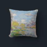 Claude Monet - Spring by the Seine Cushion<br><div class="desc">Spring by the Seine - Claude Monet,  1875</div>