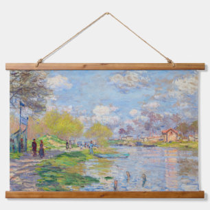 Claude Monet - Spring by the Seine Hanging Tapestry