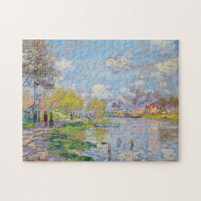 Claude Monet - Spring by the Seine Jigsaw Puzzle (Horizontal)