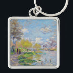 Claude Monet - Spring by the Seine Key Ring<br><div class="desc">Spring by the Seine - Claude Monet,  1875</div>