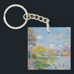 Claude Monet - Spring by the Seine Key Ring<br><div class="desc">Spring by the Seine - Claude Monet,  1875</div>
