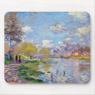 Claude Monet Spring by the Seine Mouse Mat